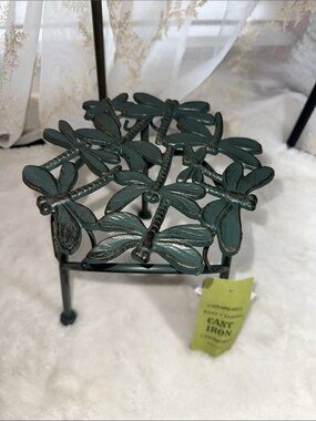 Home & garden cast iron dragonfly plant stand